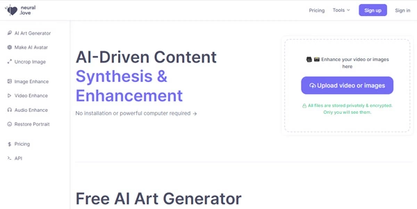 Neural.love Art Generator