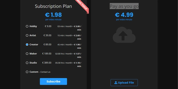 Unscreen Pro Price