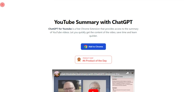 ChatGPT for YouTube