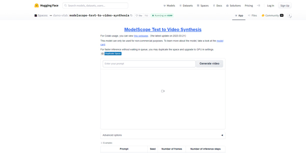 ModelScope Text-To-Video