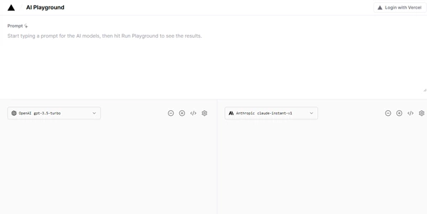 Vercel AI Playground