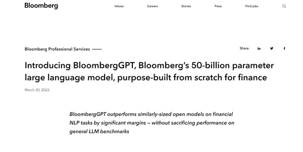 BloombergGPT AI