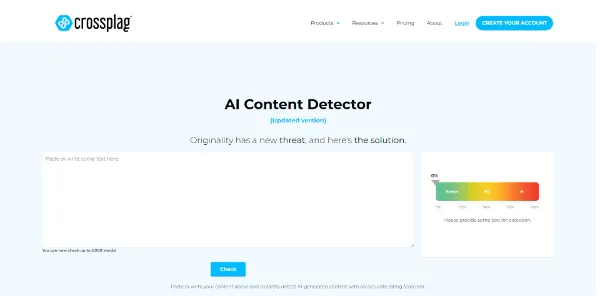 Crossplag AI detector