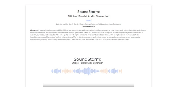 SoundStorm AI Google