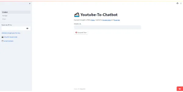 YouTube to Chatbot AI