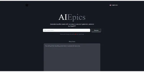 AIEpics Poem Generator