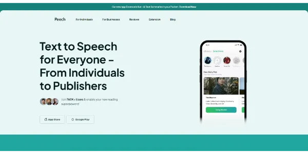 Peech AI Text To Speech TTS