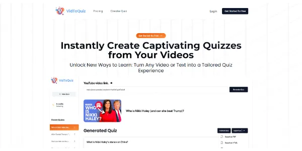 VidToQuiz AI