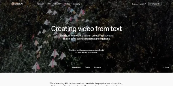 Sora AI Video Generator by OpenAI