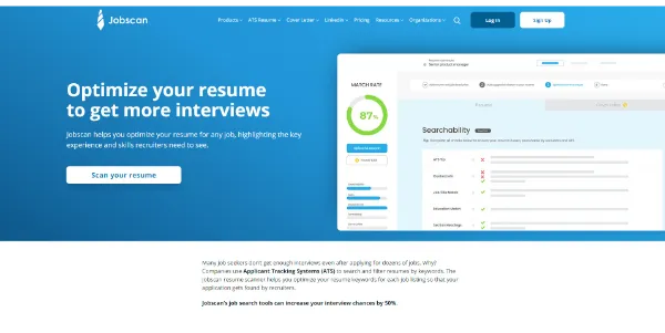 Jobscan AI Resume CV