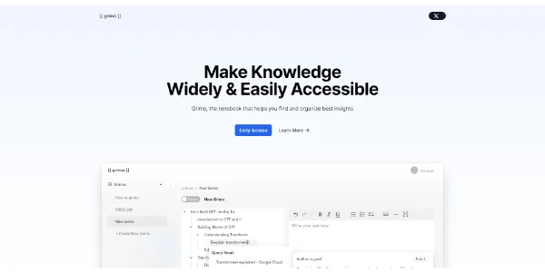 Grimo AI Notebook