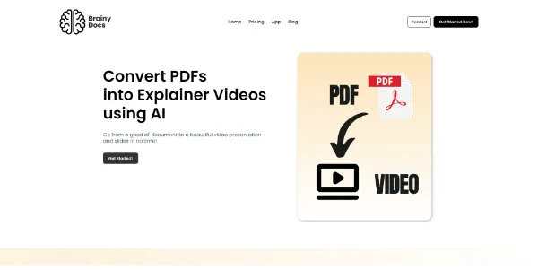 Brainy Docs AI PDF to Video