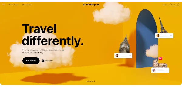 Mindtrip AI Travel