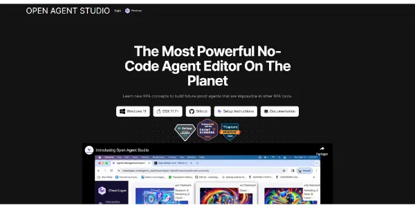 Open Agent Studio AI (Open source)