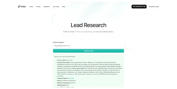 AI Lead Research by Leap