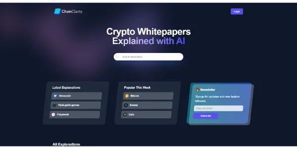 ChainClarity AI Crypto Whitepapers