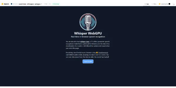 Whisper WebGPU AI Xenova