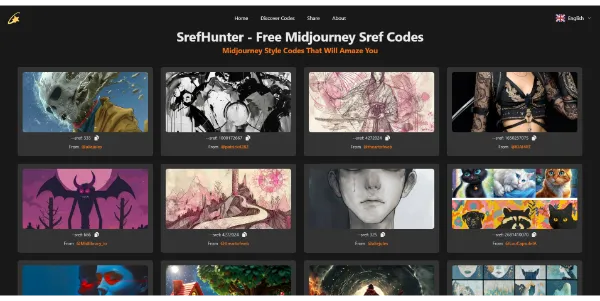 SrefHunter AI Sref Code for Midjourney