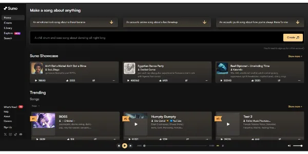 Suno AI Interface