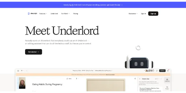 Underlord by Descript AI Video